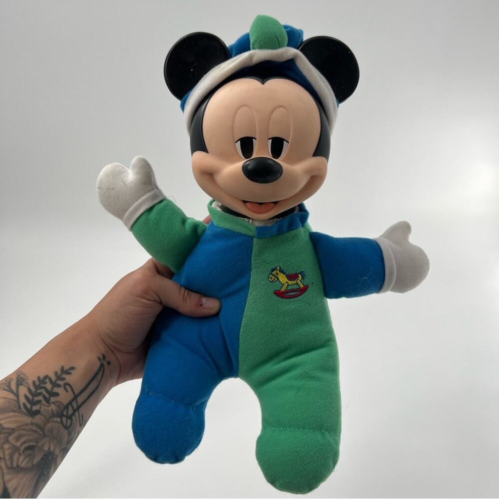 Vintage Disney Mickey Sleepytime Friend Glow Plush Doll